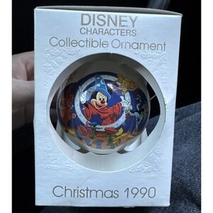 Vintage Disney Fantasia 1990 Christmas Ornament 50th Anniversary Mickey Mouse